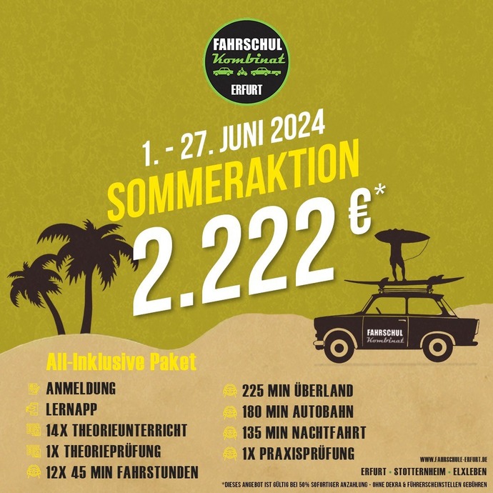 Bild zum Artikel: Sommeraktion 01.06.-27.06.2024